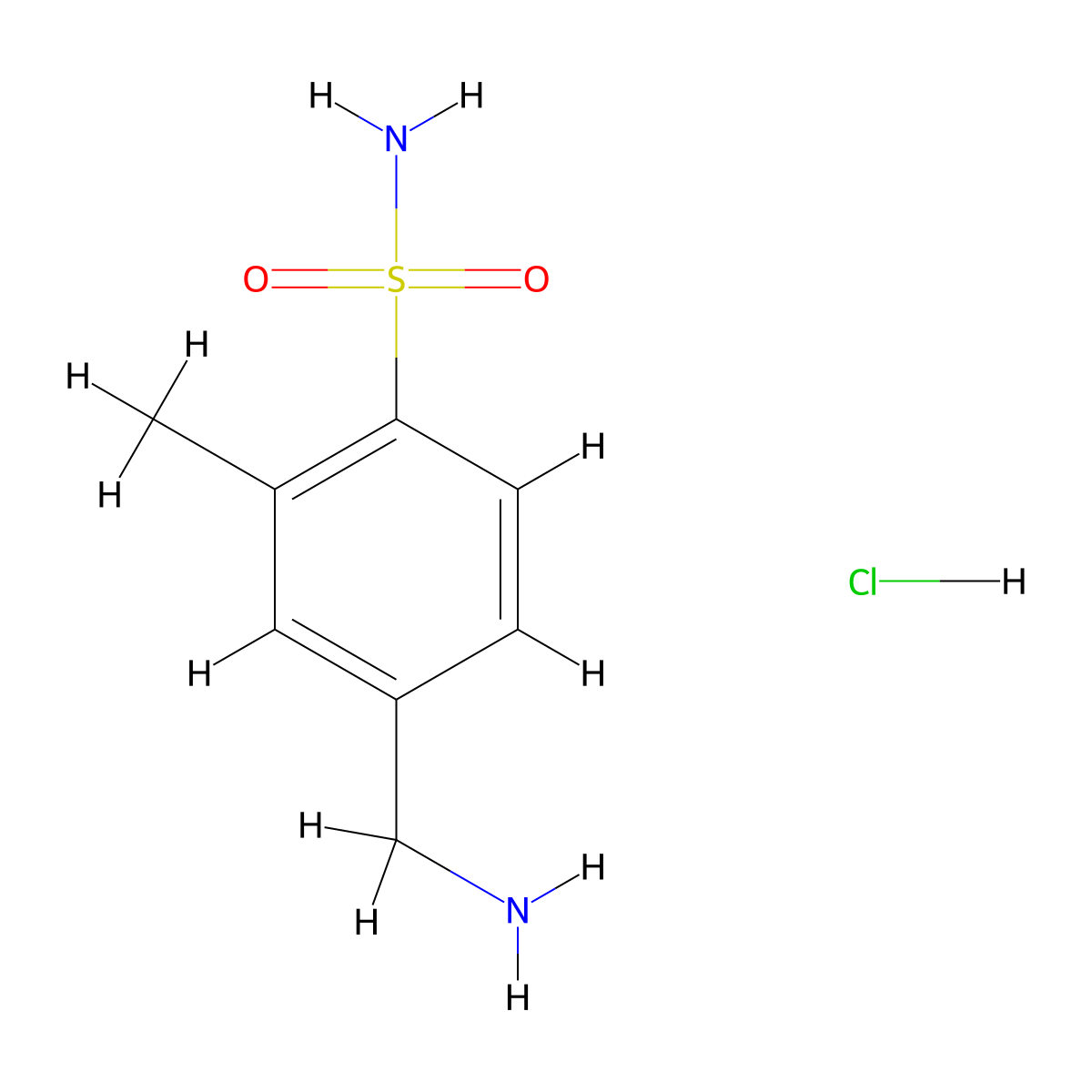4-(Aminomethyl)-2-methylbenzene-1-sulfonamide hydrochloride molecular structure, CAS 1787855-08-6