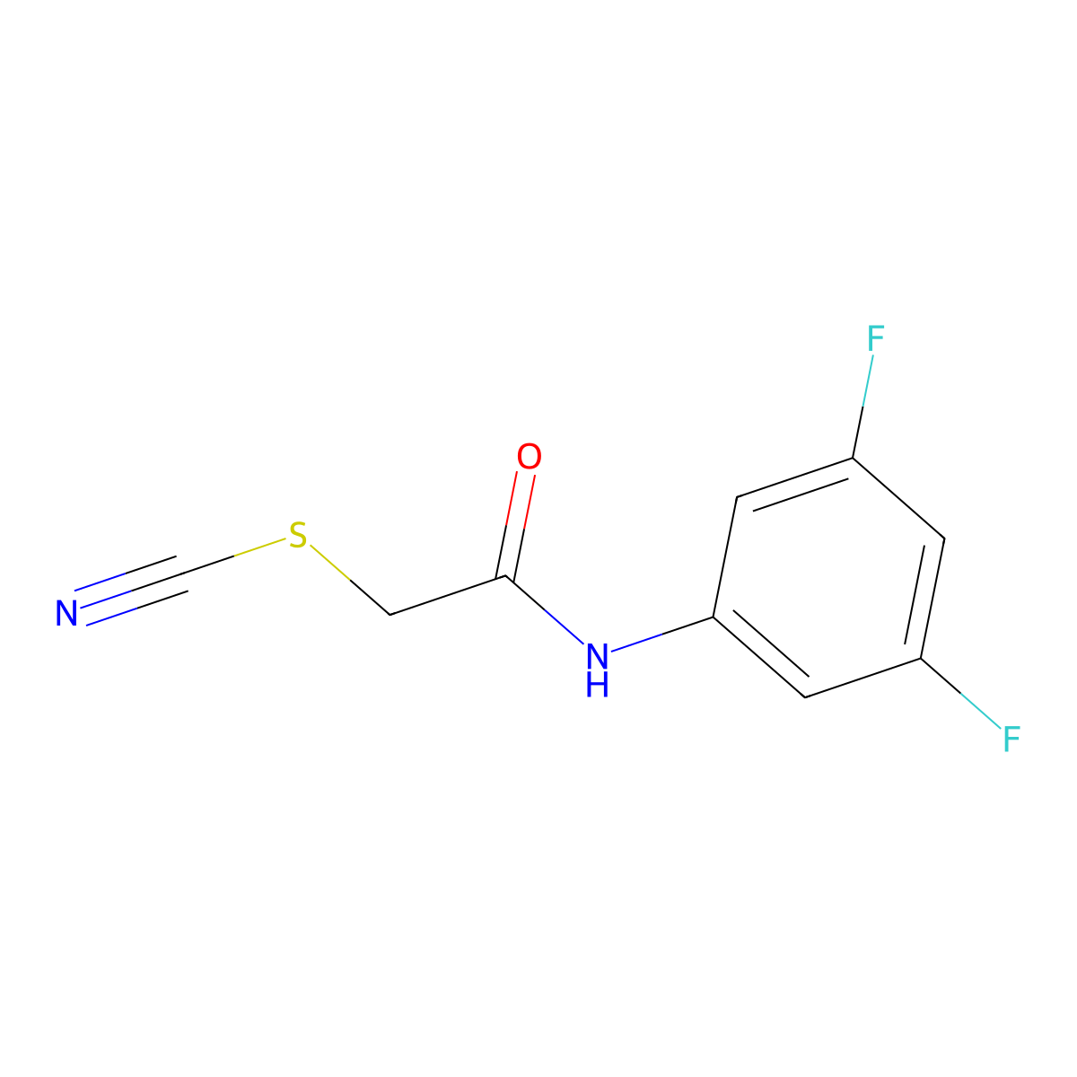 2-(3,5-Difluoroanilino)-2-oxoethyl thiocyanate molecular structure, CAS 1787867-98-4