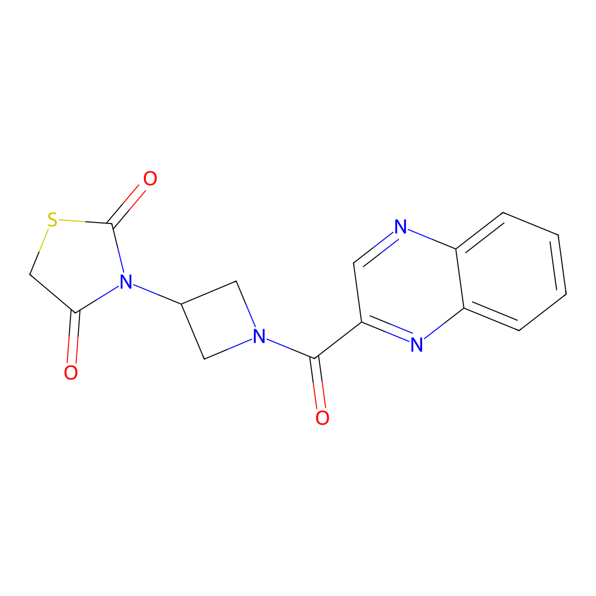 3-(1-(Quinoxaline-2-carbonyl)azetidin-3-yl)thiazolidine-2,4-dione molecular structure, CAS 1787879-83-7