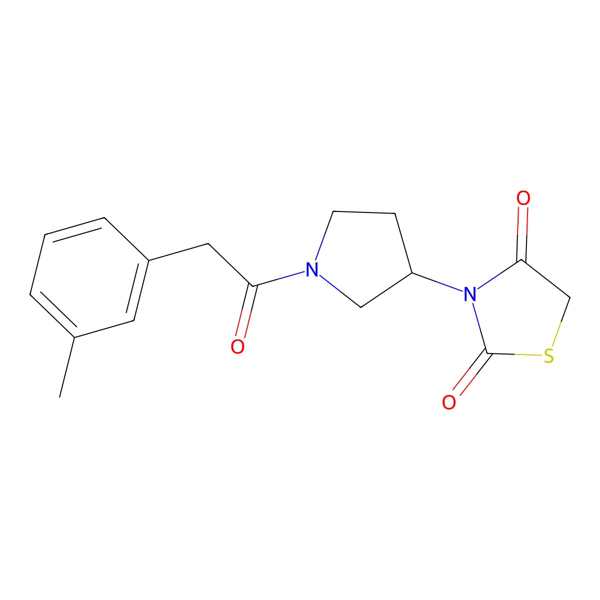 3-(1-(2-(m-Tolyl)acetyl)pyrrolidin-3-yl)thiazolidine-2,4-dione molecular structure, CAS 1787881-25-7