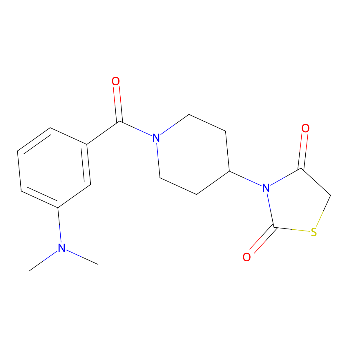 3-(1-(3-(Dimethylamino)benzoyl)piperidin-4-yl)thiazolidine-2,4-dione molecular structure, CAS 1787881-73-5