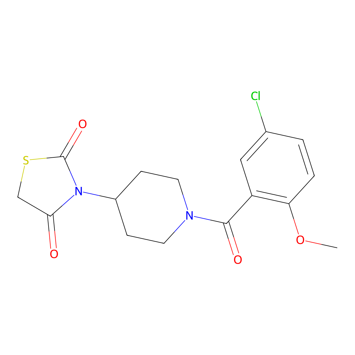 3-(1-(5-Chloro-2-methoxybenzoyl)piperidin-4-yl)thiazolidine-2,4-dione molecular structure, CAS 1787881-77-9