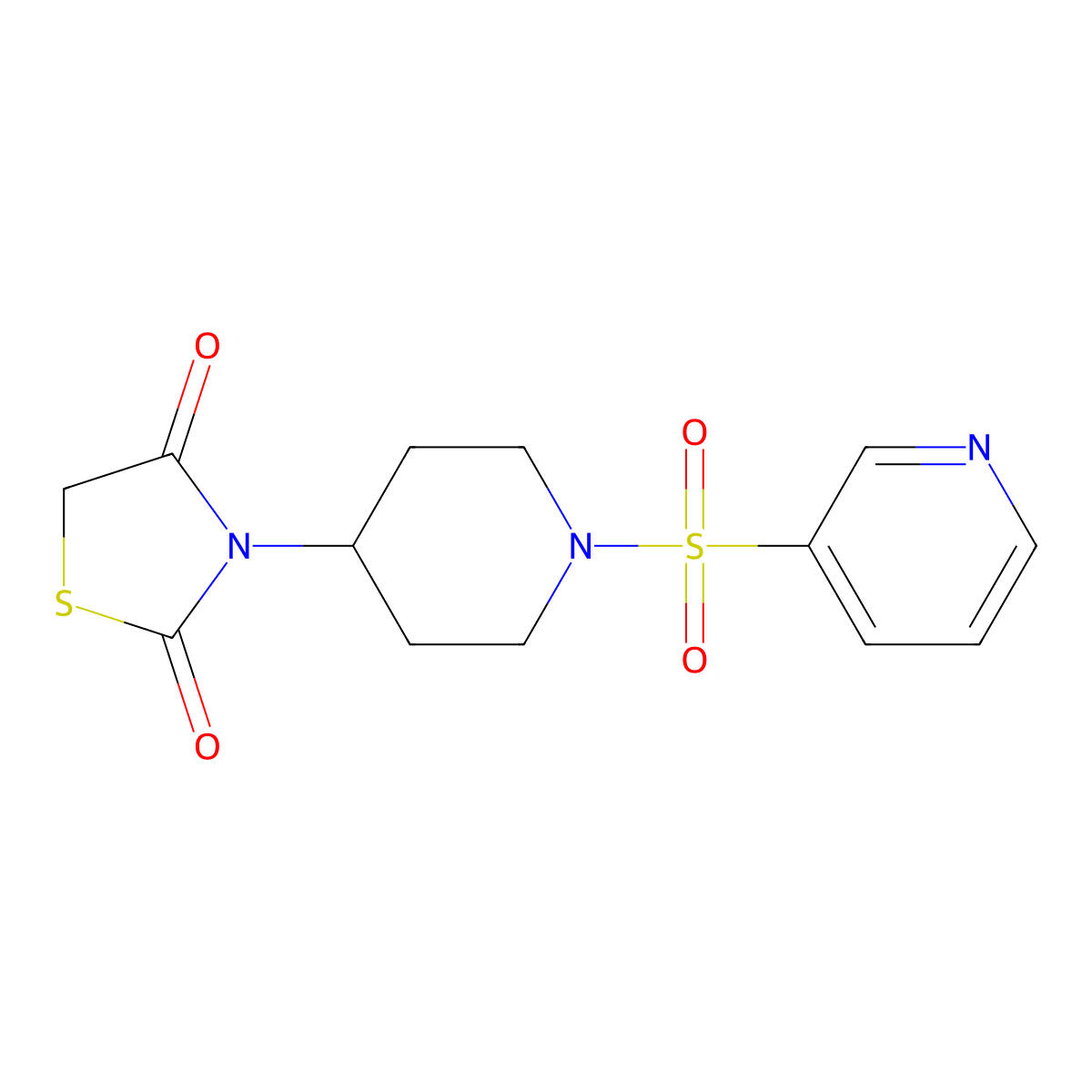 3-(1-(Pyridin-3-ylsulfonyl)piperidin-4-yl)thiazolidine-2,4-dione molecular structure, CAS 1787882-02-3