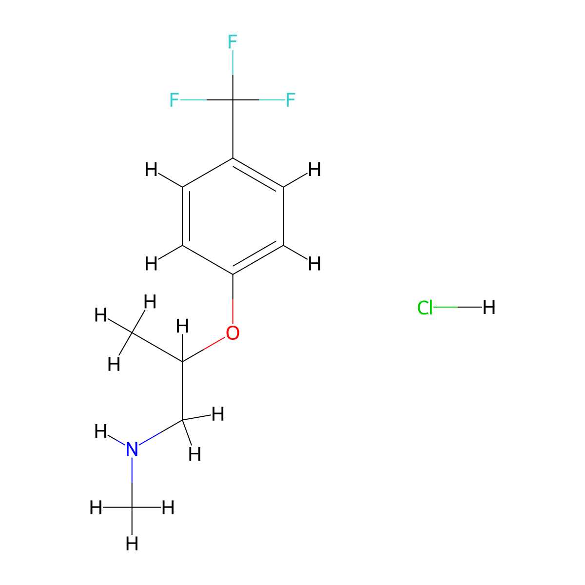 Methyl({2-[4-(trifluoromethyl)phenoxy]propyl})amine hydrochloride molecular structure, CAS 1787896-04-1