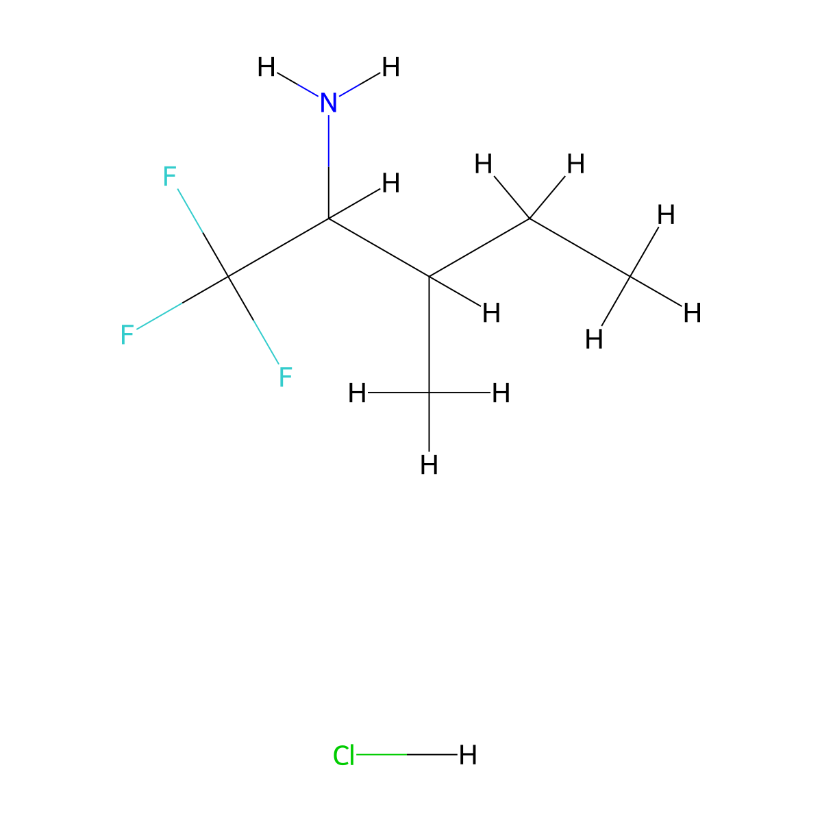 1,1,1-Trifluoro-3-methylpentan-2-amine hydrochloride molecular structure, CAS 1787896-72-3