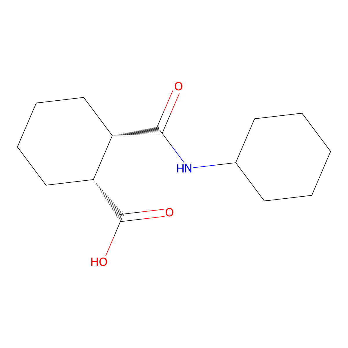 Cis-N-cyclohexylhexahydrophthalamic acid molecular structure, CAS 17879-66-2