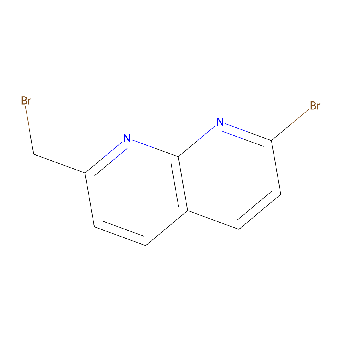 2-Bromo-7-(bromomethyl)-1,8-naphthyridine molecular structure, CAS 1787905-13-8