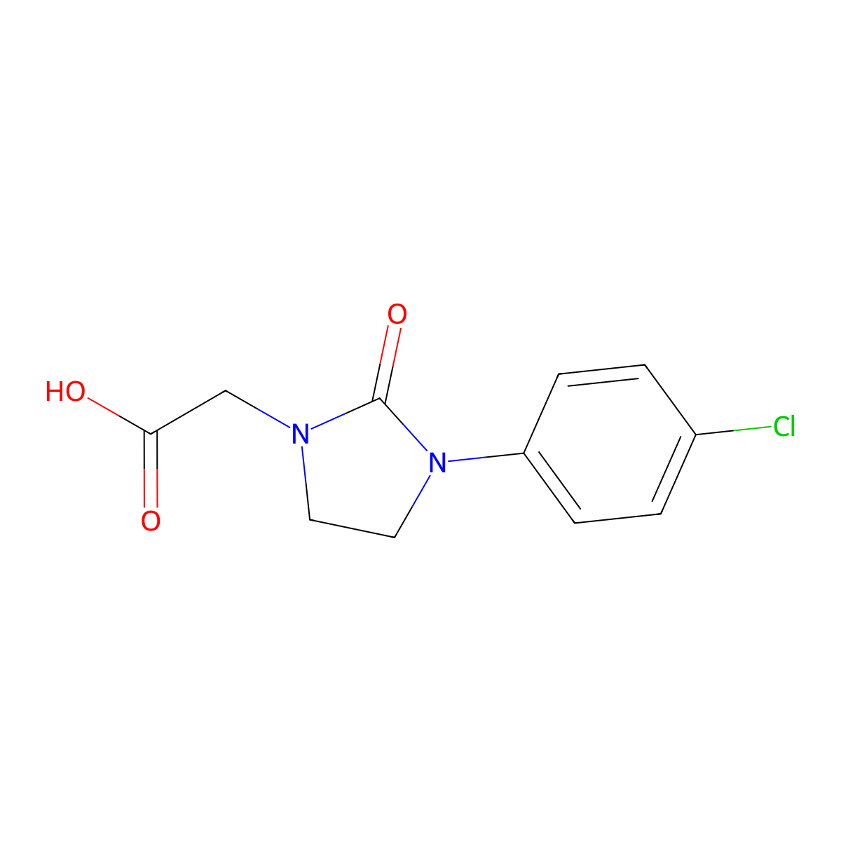 2-[3-(4-Chlorophenyl)-2-oxoimidazolidin-1-yl]acetic acid molecular structure, CAS 1787905-42-3