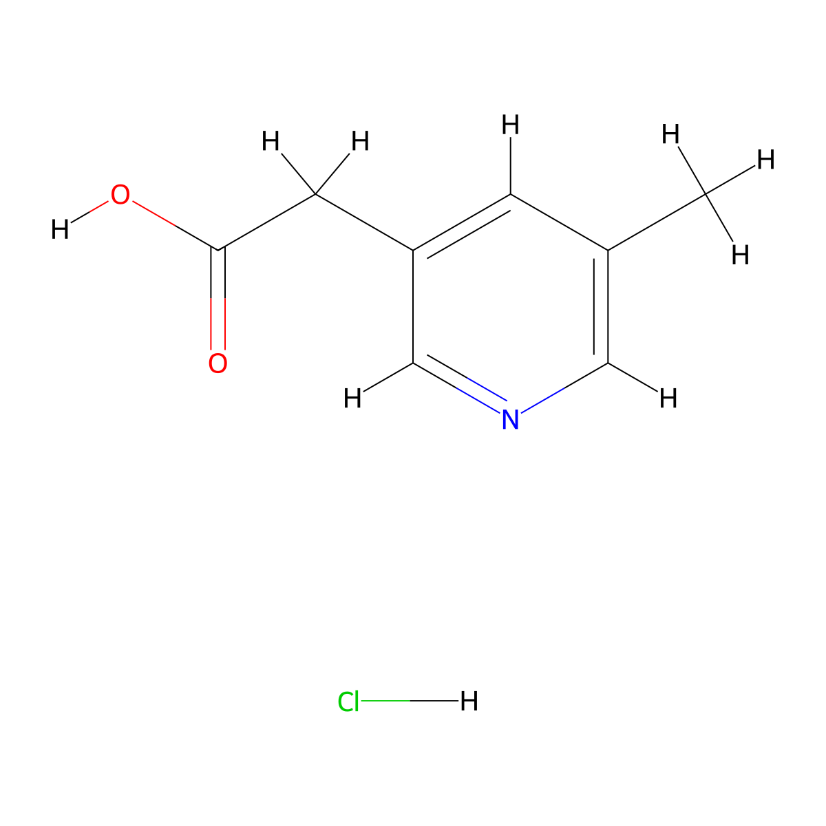 2-(5-Methylpyridin-3-yl)acetic acid hydrochloride molecular structure, CAS 1787905-81-0