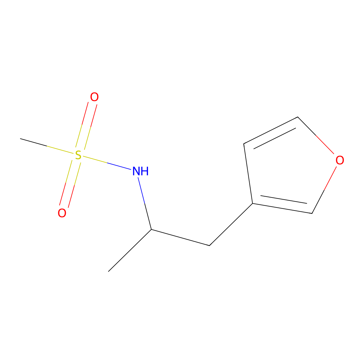 N-[1-(furan-3-yl)propan-2-yl]methanesulfonamide molecular structure, CAS 1787914-76-4