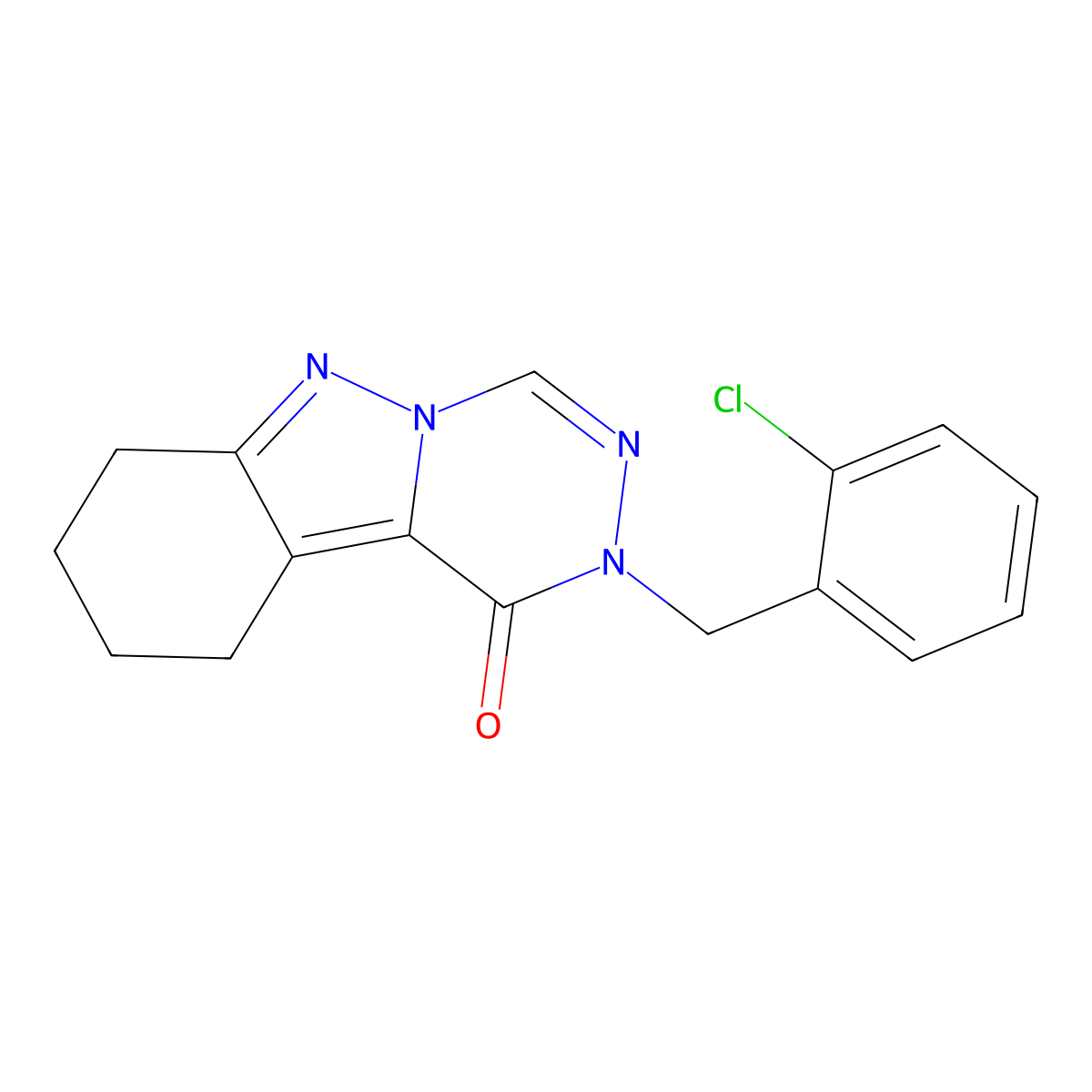 2-(2-chlorobenzyl)-7,8,9,10-tetrahydro-[1,2,4]triazino[4,5-b]indazol-1(2H)-one molecular structure, CAS 1787916-15-7