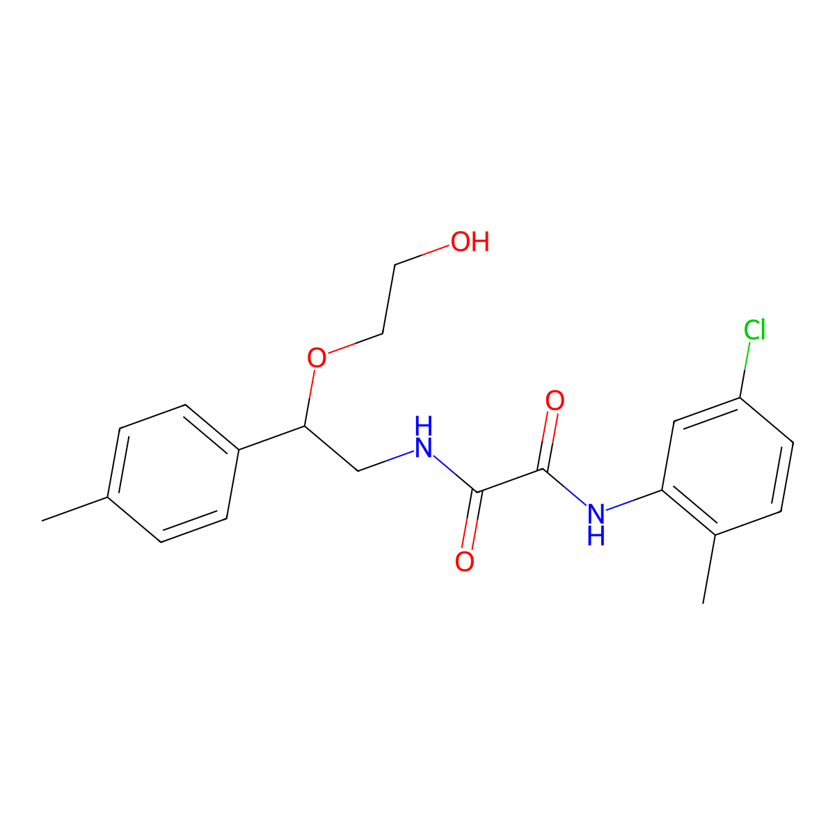 N1-(5-chloro-2-methylphenyl)-N2-(2-(2-hydroxyethoxy)-2-(p-tolyl)ethyl)oxalamide molecular structure, CAS 1787916-81-7