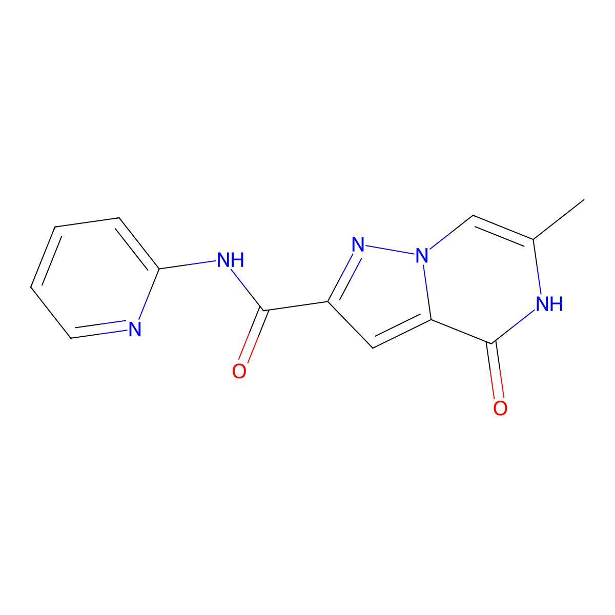 6-methyl-4-oxo-N-(pyridin-2-yl)-4,5-dihydropyrazolo[1,5-a]pyrazine-2-carboxamide molecular structure, CAS 1787917-70-7