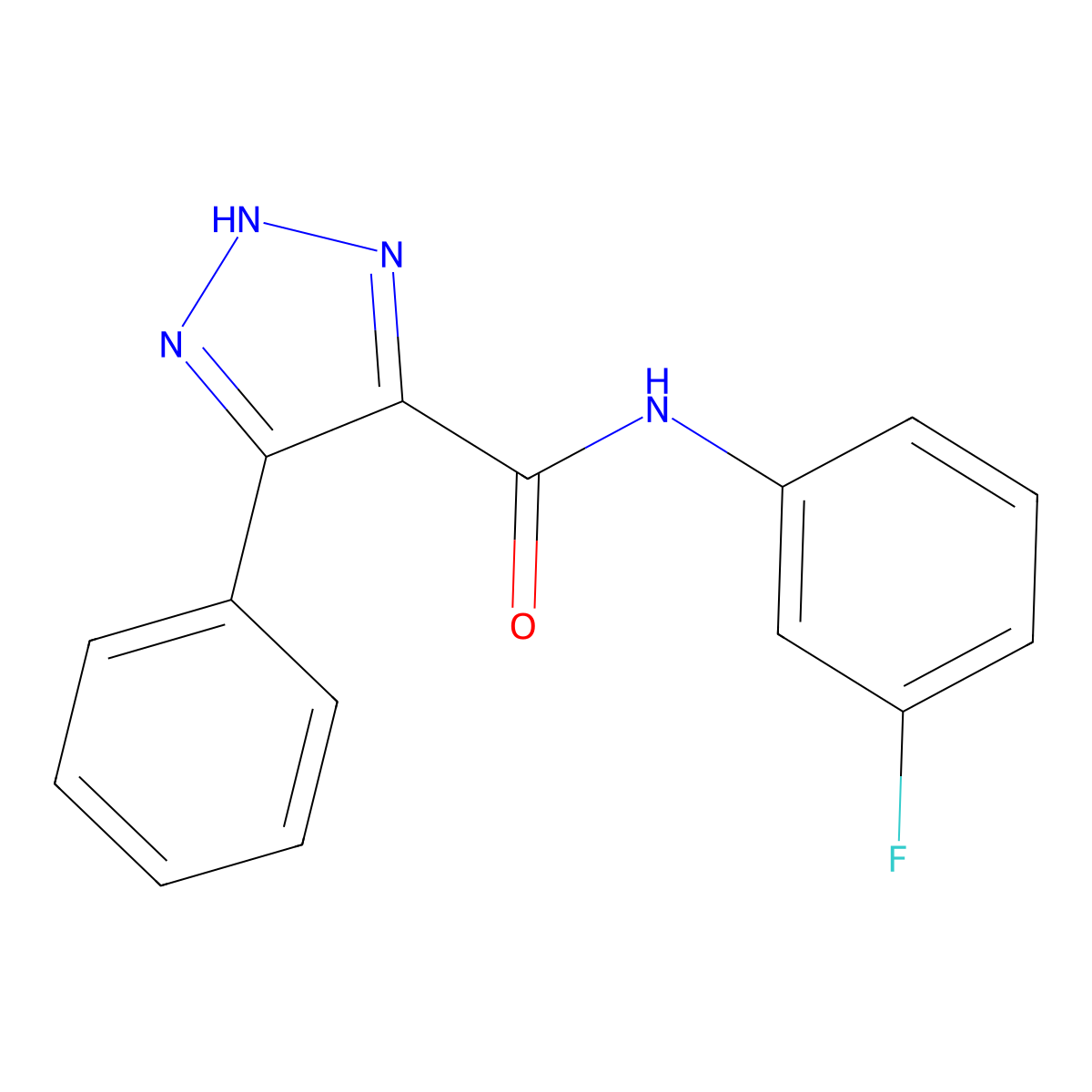 N-(3-fluorophenyl)-4-phenyl-1H-1,2,3-triazole-5-carboxamide molecular structure, CAS 1787917-94-5