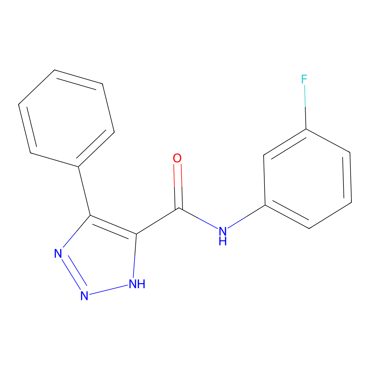 N-(3-fluorophenyl)-4-phenyl-1H-1,2,3-triazole-5-carboxamide molecular structure, CAS 1787917-94-5