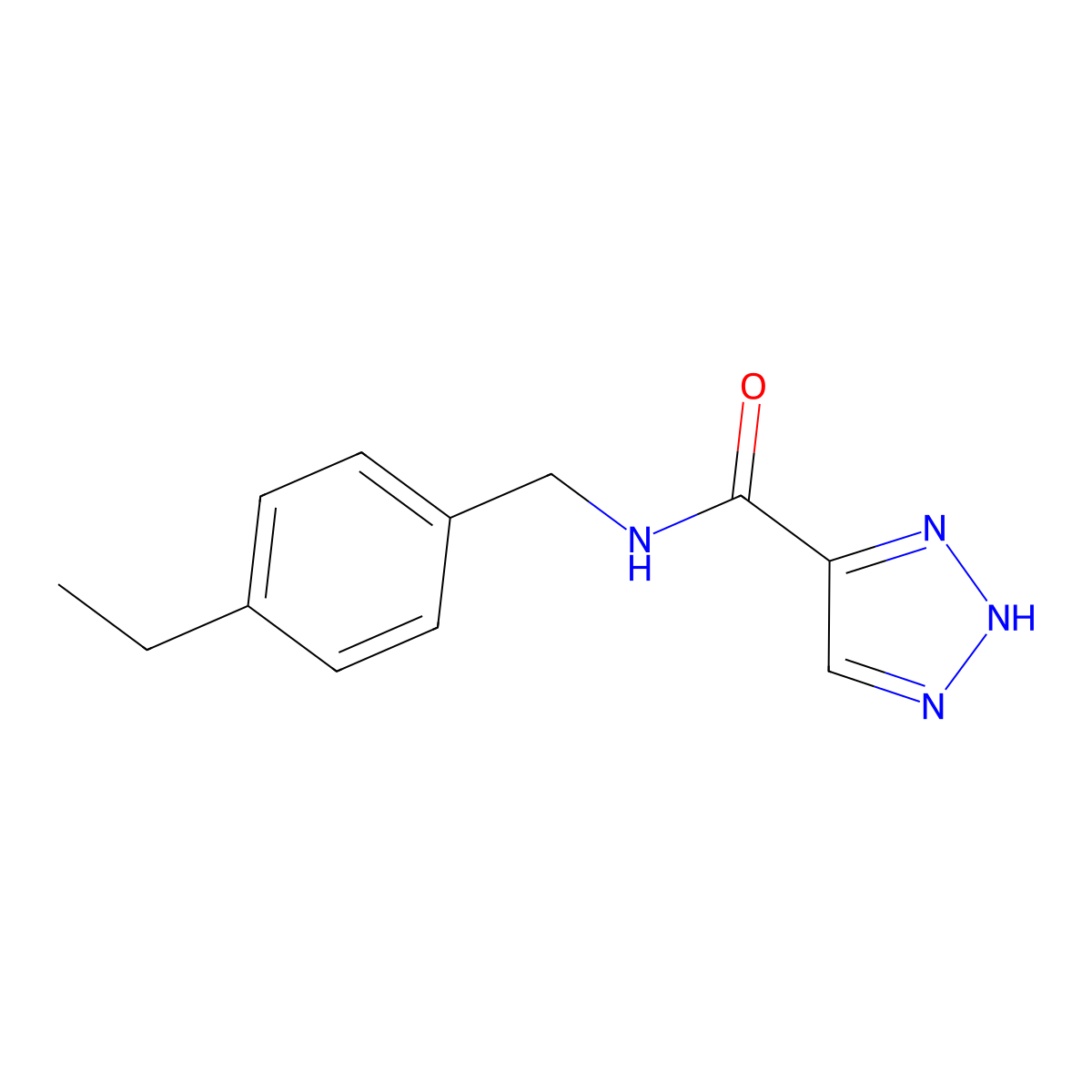 N-(4-ethylbenzyl)-1H-1,2,3-triazole-5-carboxamide molecular structure, CAS 1787918-05-1