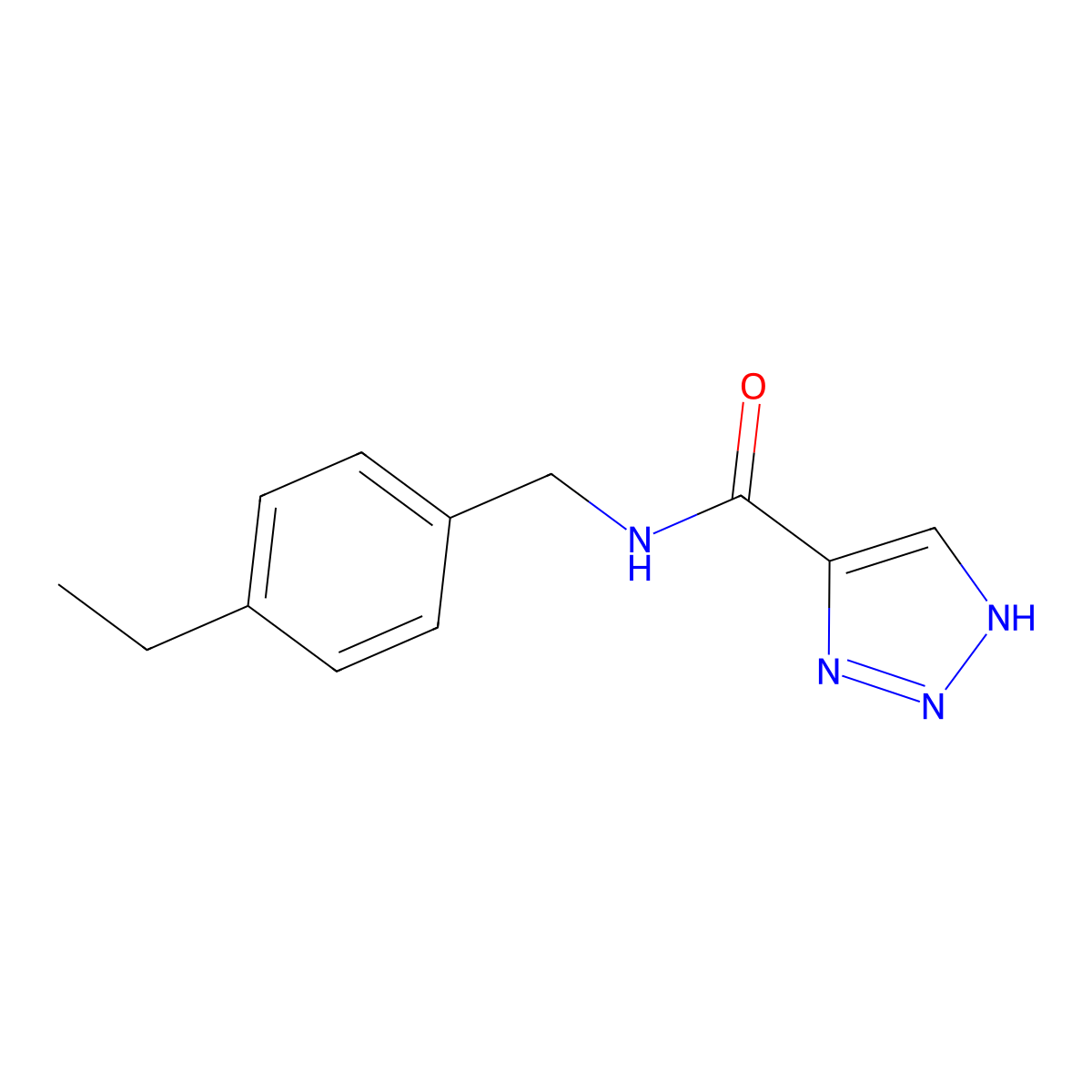 N-(4-ethylbenzyl)-1H-1,2,3-triazole-5-carboxamide molecular structure, CAS 1787918-05-1