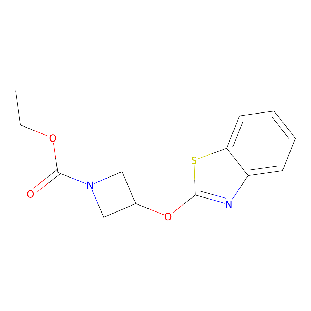 Ethyl 3-(benzo[d]thiazol-2-yloxy)azetidine-1-carboxylate molecular structure, CAS 1787918-50-6