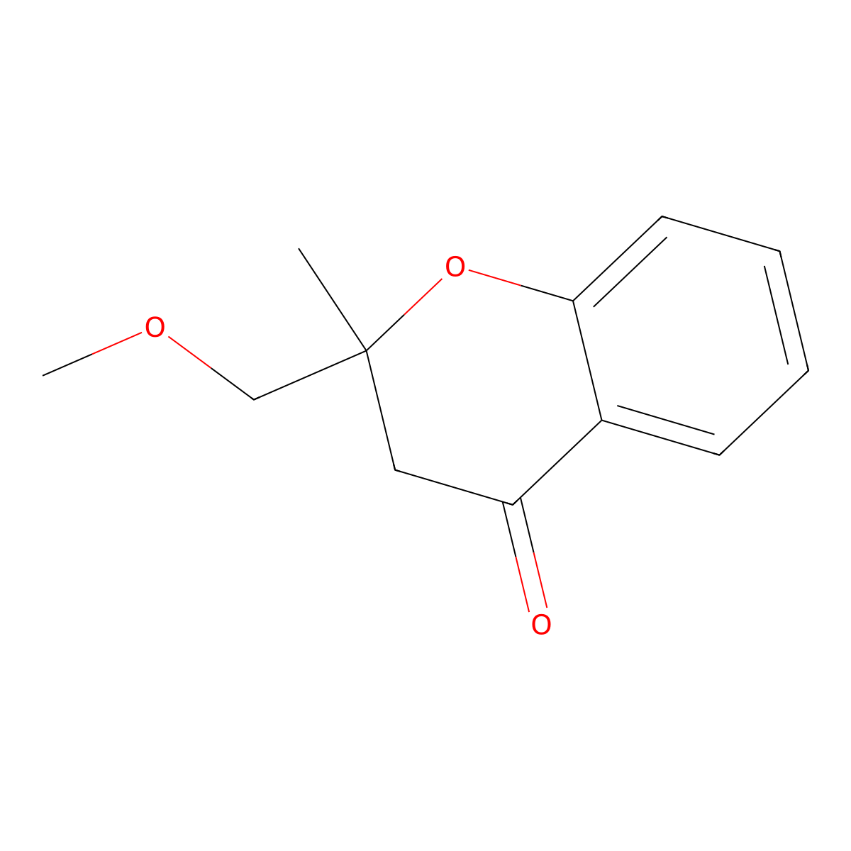 2-(methoxymethyl)-2-methyl-3,4-dihydro-2H-1-benzopyran-4-one molecular structure, CAS 1787929-58-1