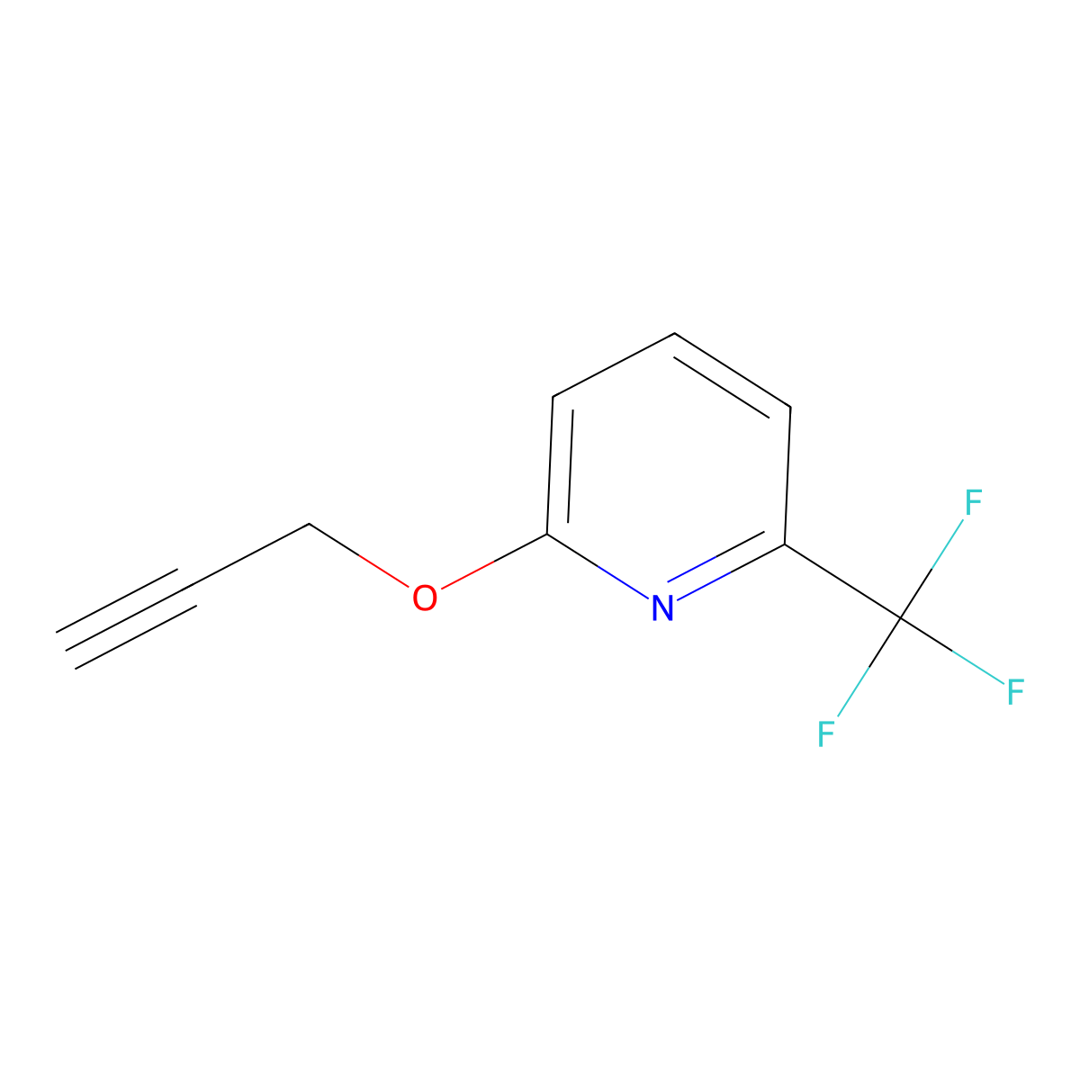 2-(Prop-2-yn-1-yloxy)-6-(trifluoromethyl)pyridine molecular structure, CAS 1787995-86-1