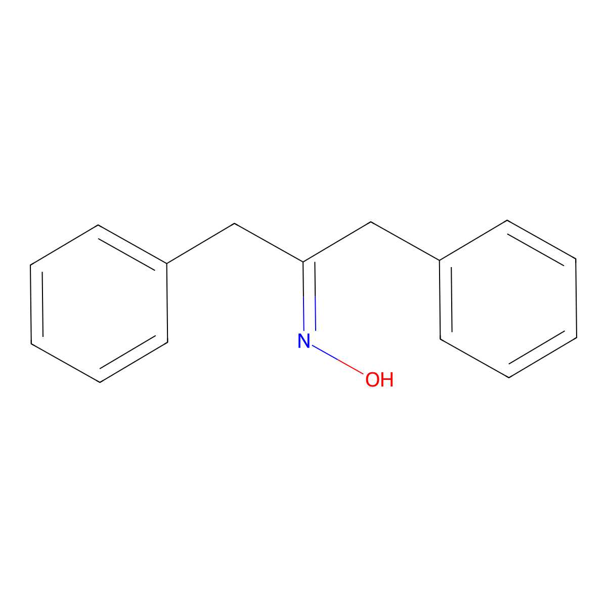 1,3-Diphenylacetone oxime molecular structure, CAS 1788-31-4