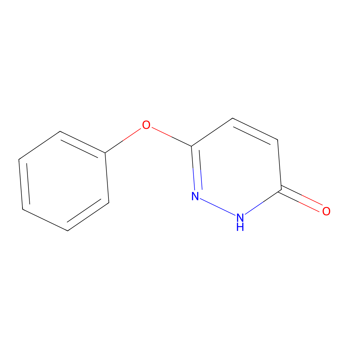 3(2H)-Pyridazinone, 6-phenoxy- molecular structure, CAS 1788-55-2