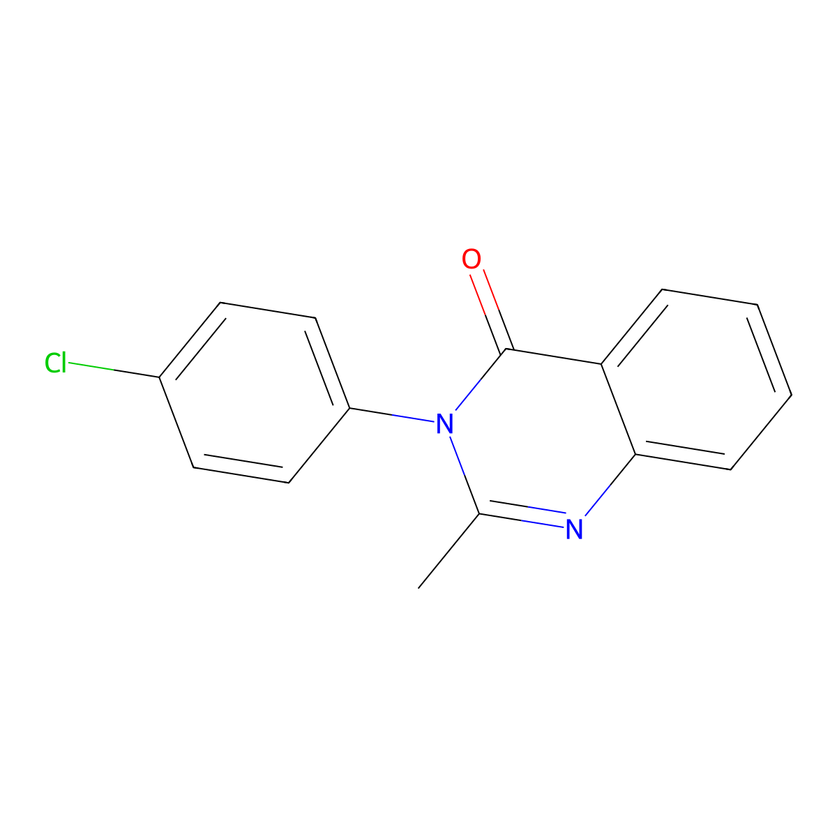 3-(4-Chlorophenyl)-2-methyl-4(3H)-quinazolinone molecular structure, CAS 1788-93-8
