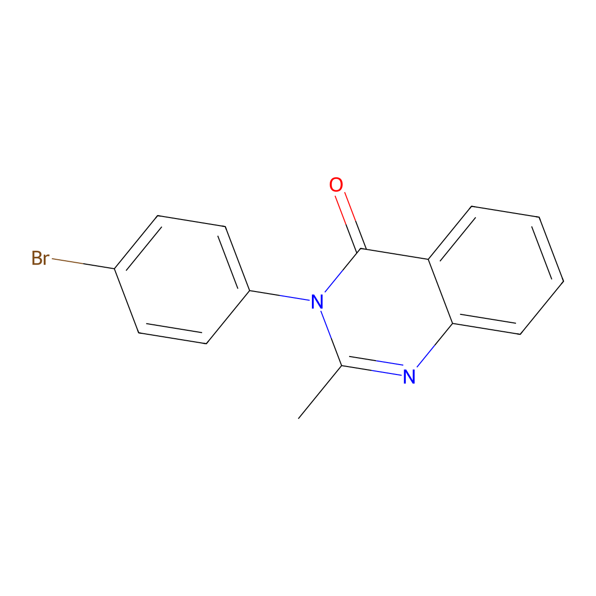 3-(4-Bromophenyl)-2-methyl-3,4-dihydroquinazolin-4-one molecular structure, CAS 1788-95-0