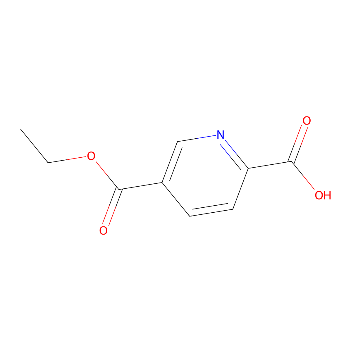 5-(Ethoxycarbonyl)pyridine-2-carboxylic acid molecular structure, CAS 17880-34-1