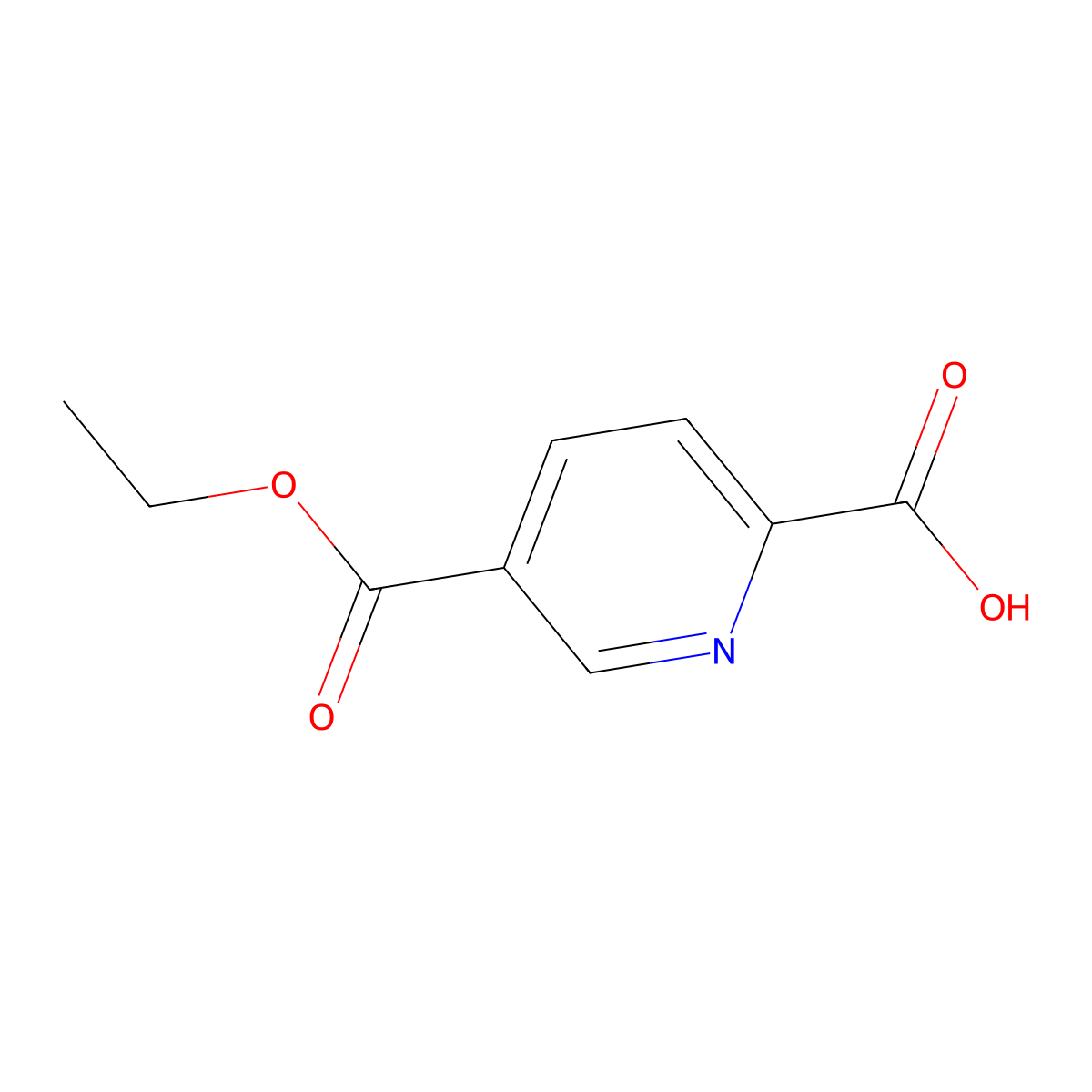 5-(Ethoxycarbonyl)pyridine-2-carboxylic acid molecular structure, CAS 17880-34-1