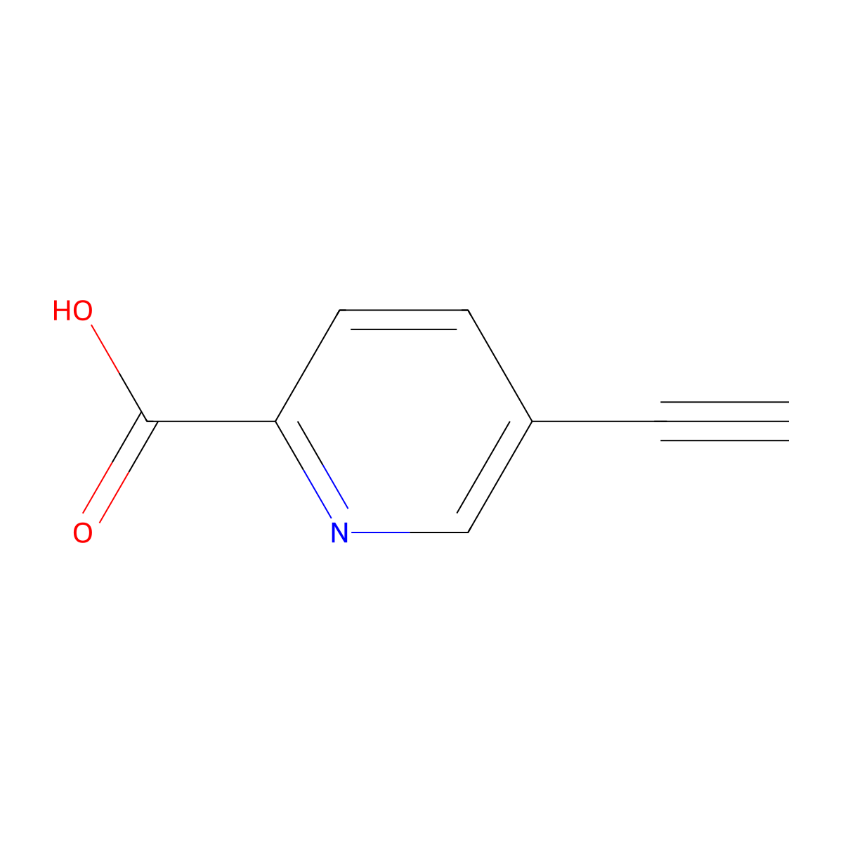 5-Ethynylpyridine-2-carboxylic acid molecular structure, CAS 17880-57-8