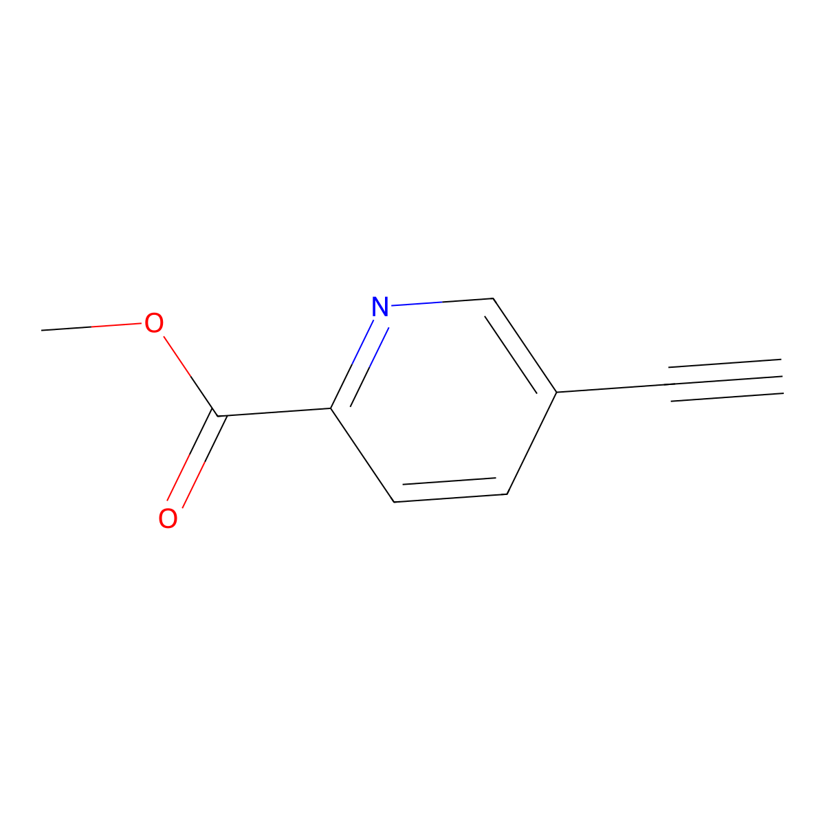 Methyl 5-ethynylpyridine-2-carboxylate molecular structure, CAS 17880-61-4