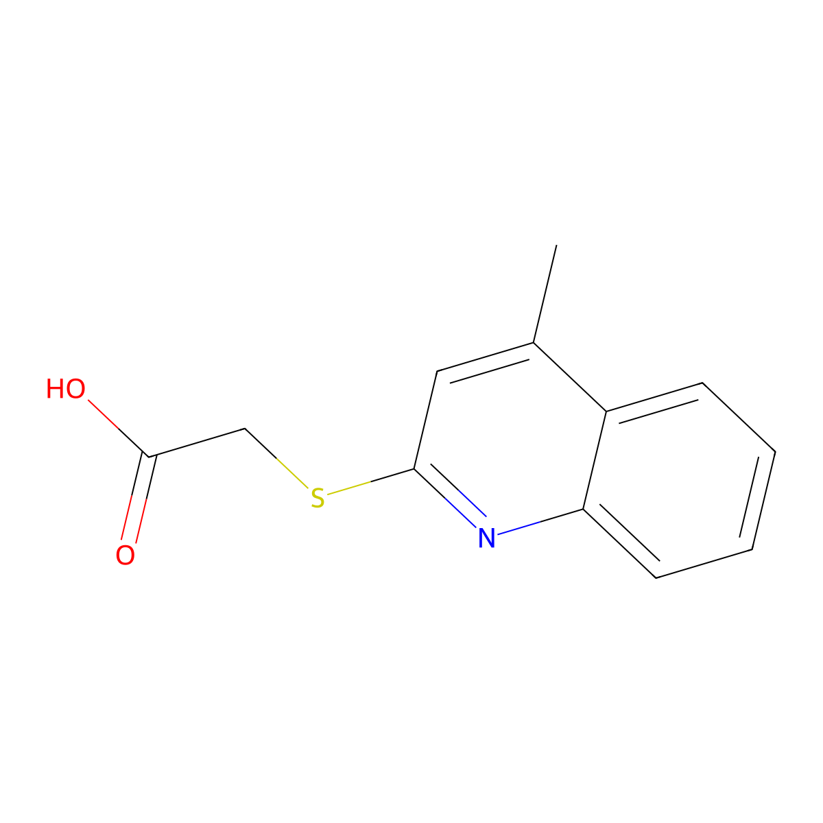 2-[(4-Methylquinolin-2-yl)sulfanyl]acetic acid molecular structure, CAS 17880-62-5