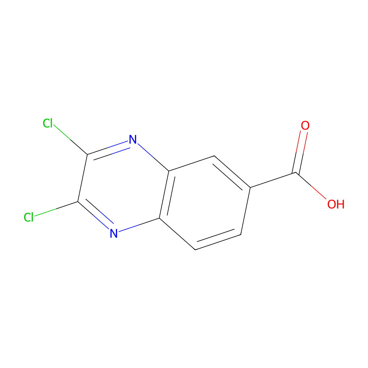 2,3-Dichloroquinoxaline-6-carboxylic acid molecular structure, CAS 17880-88-5