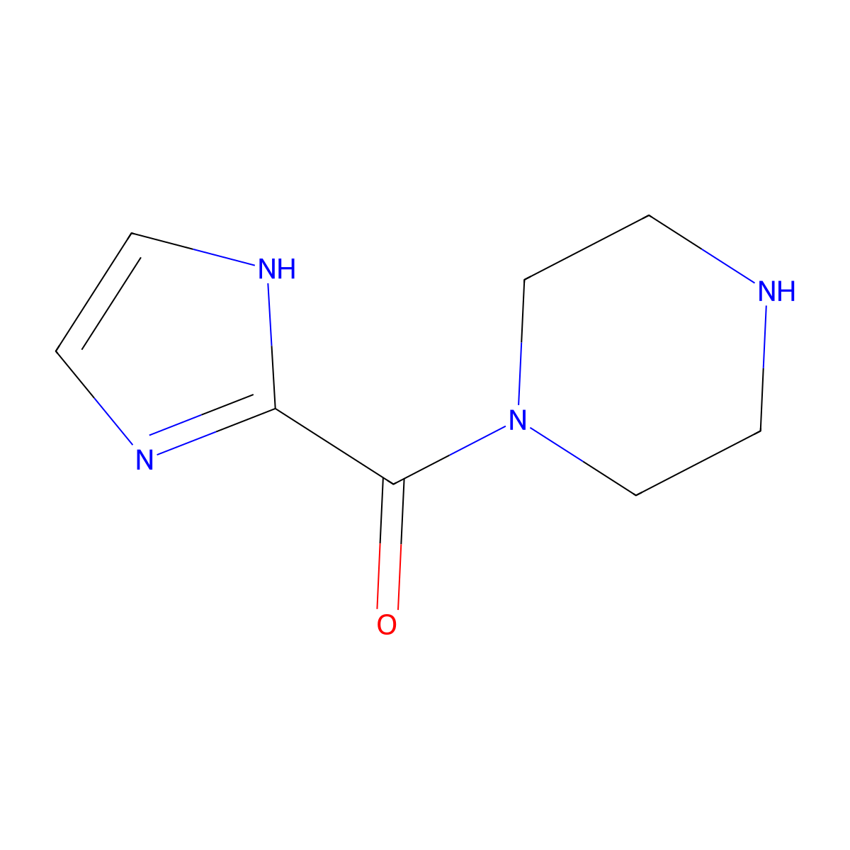1-(1H-imidazole-2-carbonyl)piperazine molecular structure, CAS 1788001-03-5
