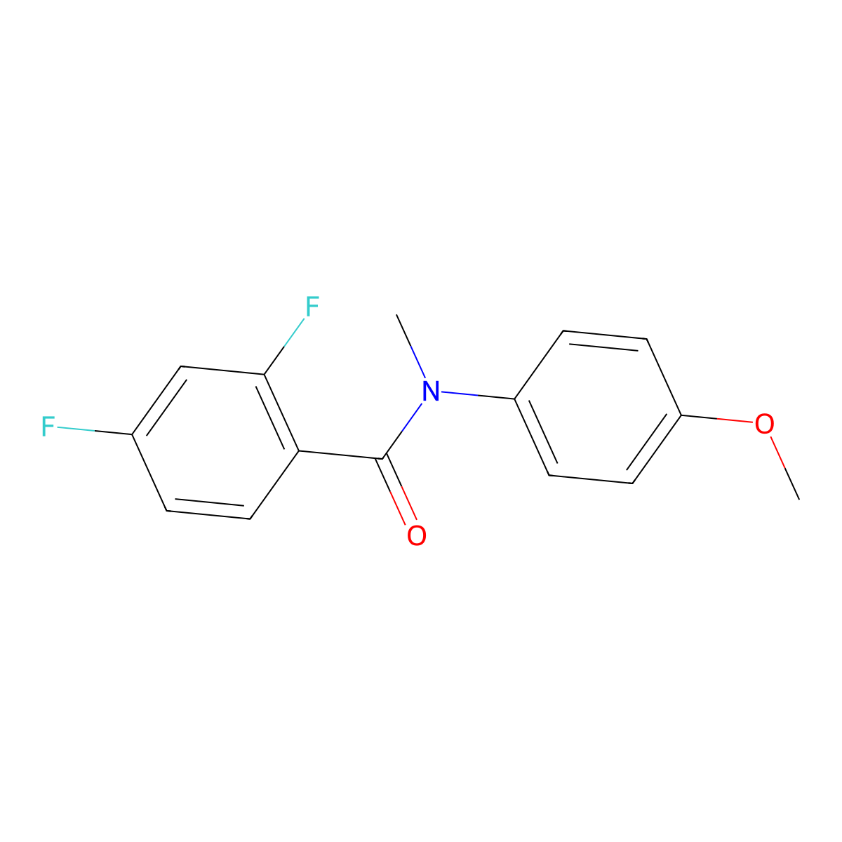 2,4-Difluoro-N-(4-methoxyphenyl)-N-methylbenzamide molecular structure, CAS 1788005-72-0