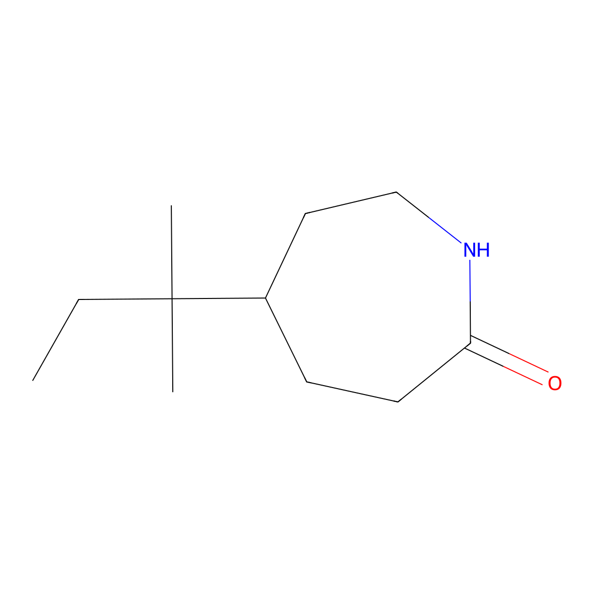 5-(2-Methylbutan-2-yl)azepan-2-one molecular structure, CAS 178803-88-8