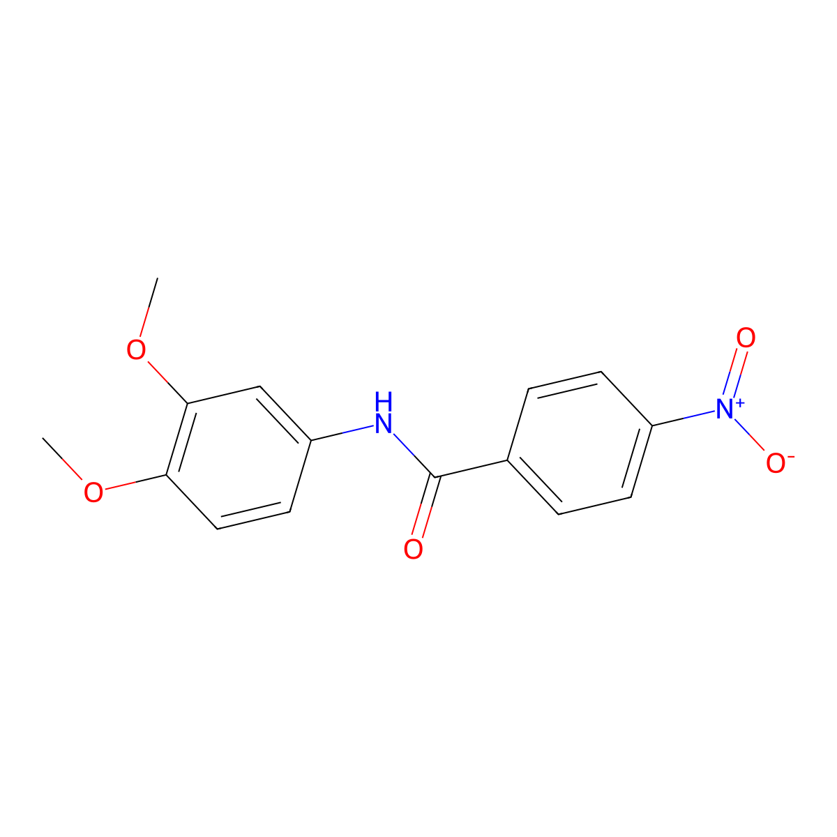 N-(3,4-dimethoxyphenyl)-4-nitrobenzamide molecular structure, CAS 178803-91-3