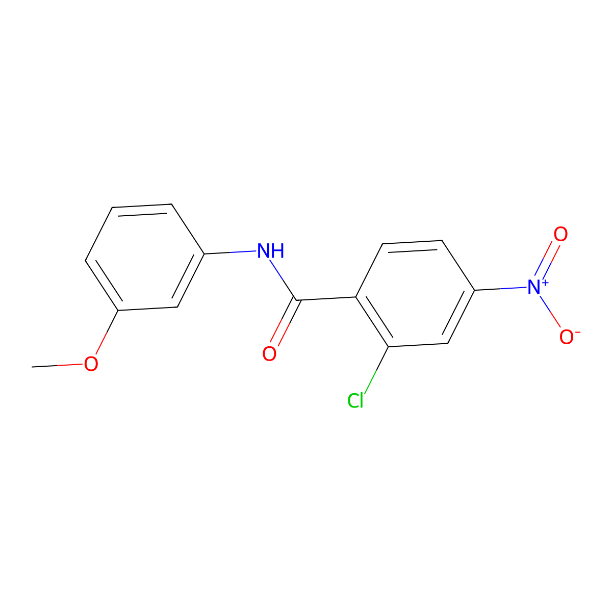2-chloro-N-(3-methoxyphenyl)-4-nitrobenzamide molecular structure, CAS 178803-93-5