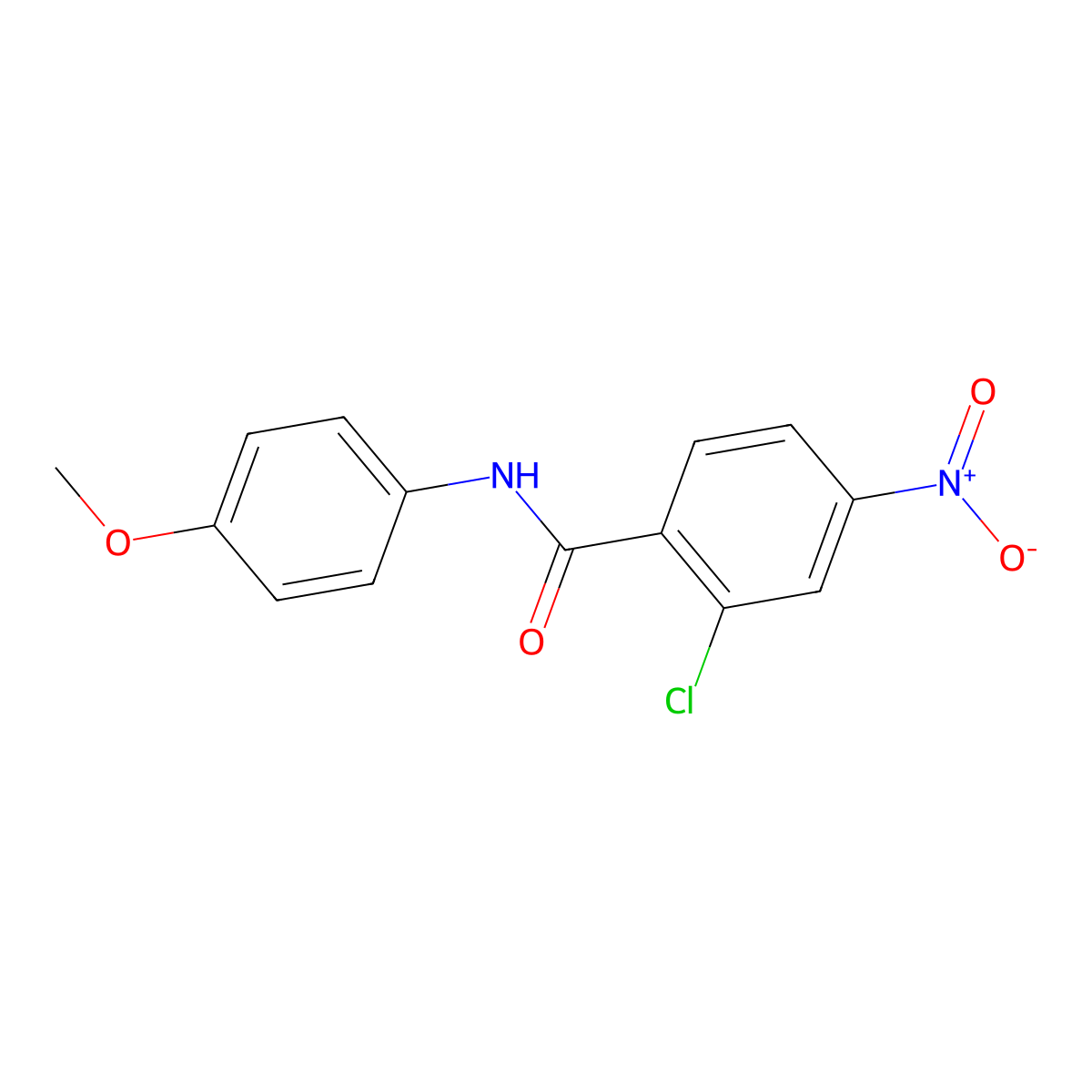 2-chloro-N-(4-methoxyphenyl)-4-nitrobenzamide molecular structure, CAS 178803-94-6