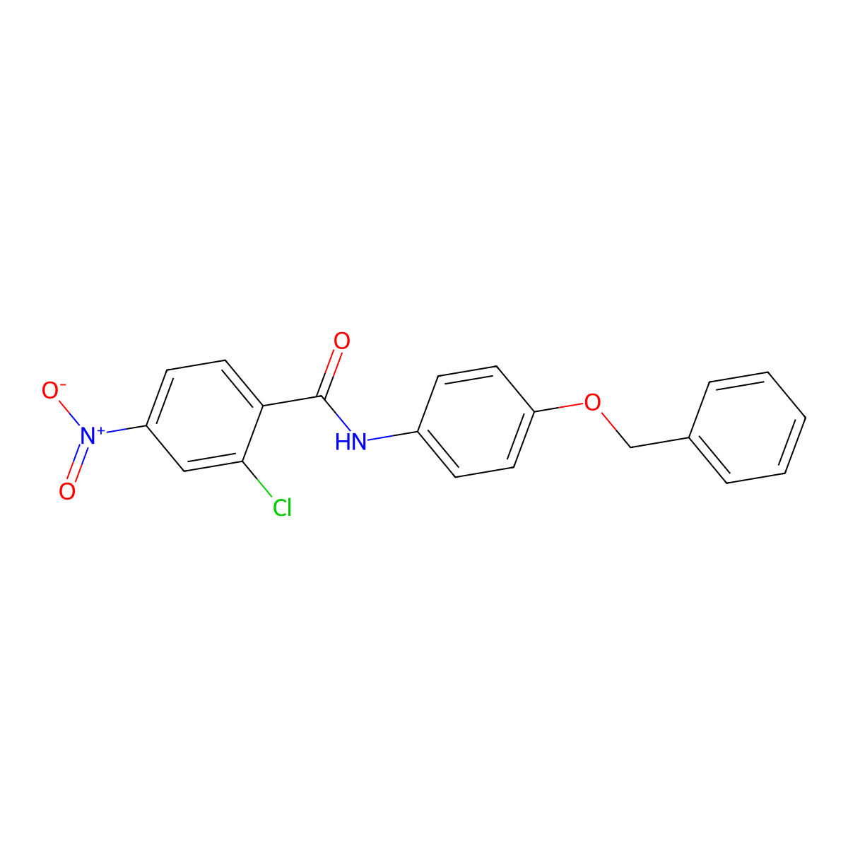 N-[4-(benzyloxy)phenyl]-2-chloro-4-nitrobenzamide molecular structure, CAS 178803-96-8