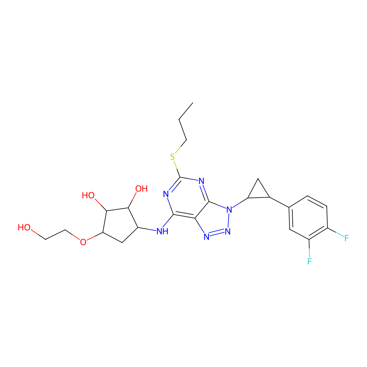Ticagrelor sulphone molecular structure, CAS 1788033-05-5