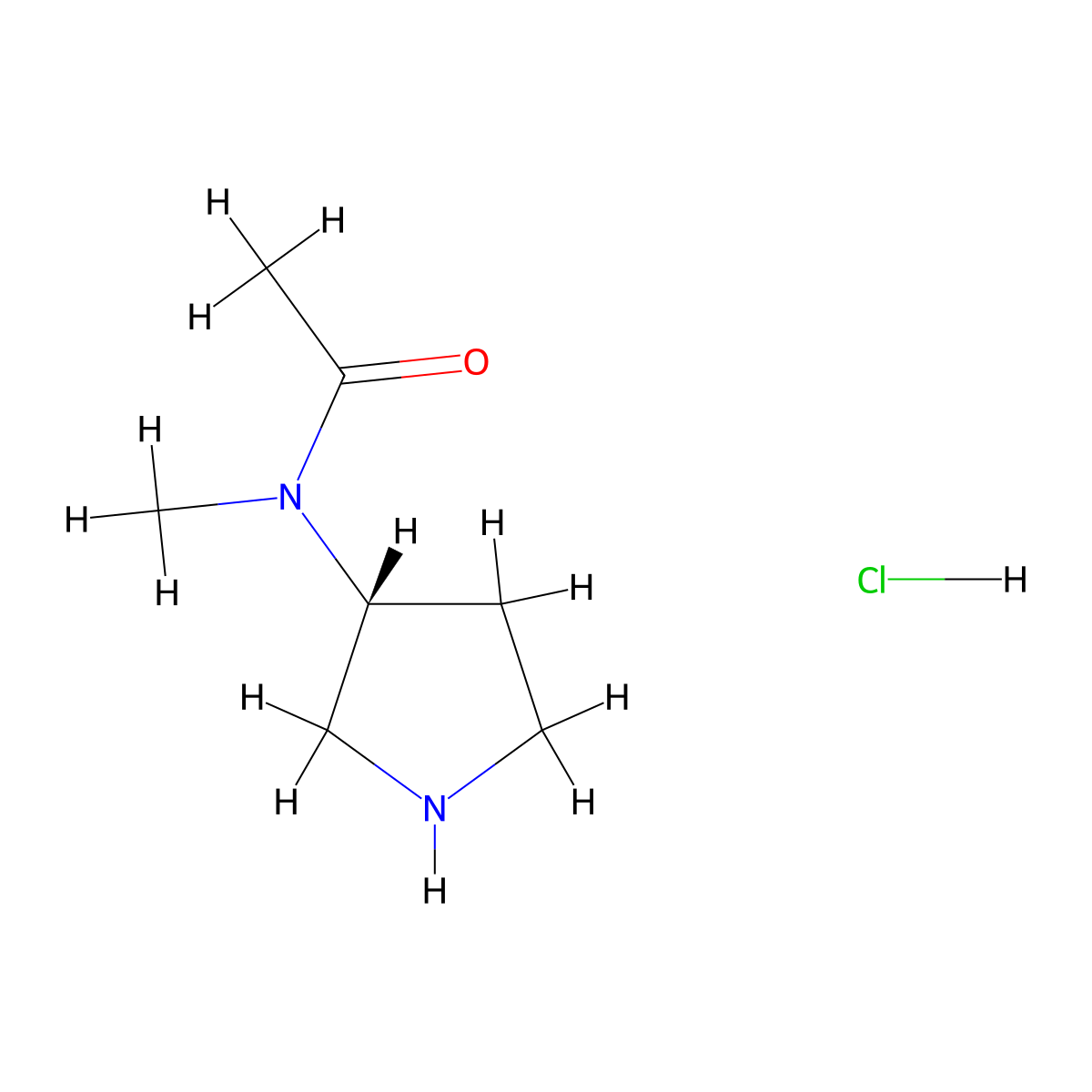 (R)-N-Methyl-N-(pyrrolidin-3-yl)acetamide hydrochloride molecular structure, CAS 1788036-25-8