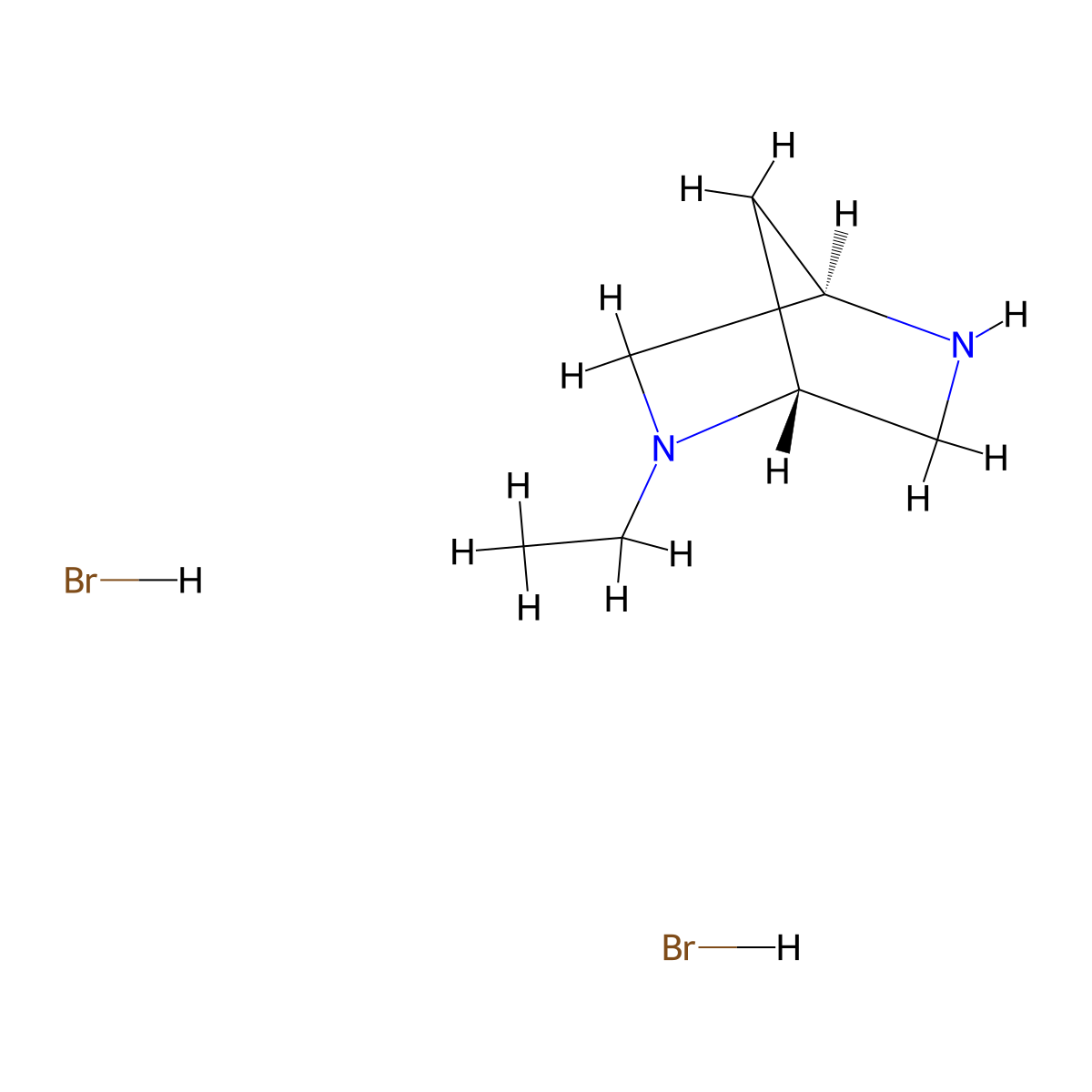 (1R,4R)-2-Ethyl-2,5-diazabicyclo[2.2.1]heptane dihydrobromide molecular structure, CAS 1788036-26-9