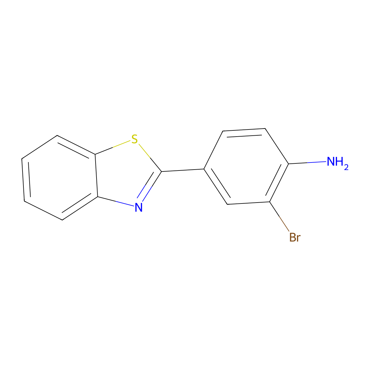4-(1,3-Benzothiazol-2-yl)-2-bromoaniline molecular structure, CAS 178804-06-3