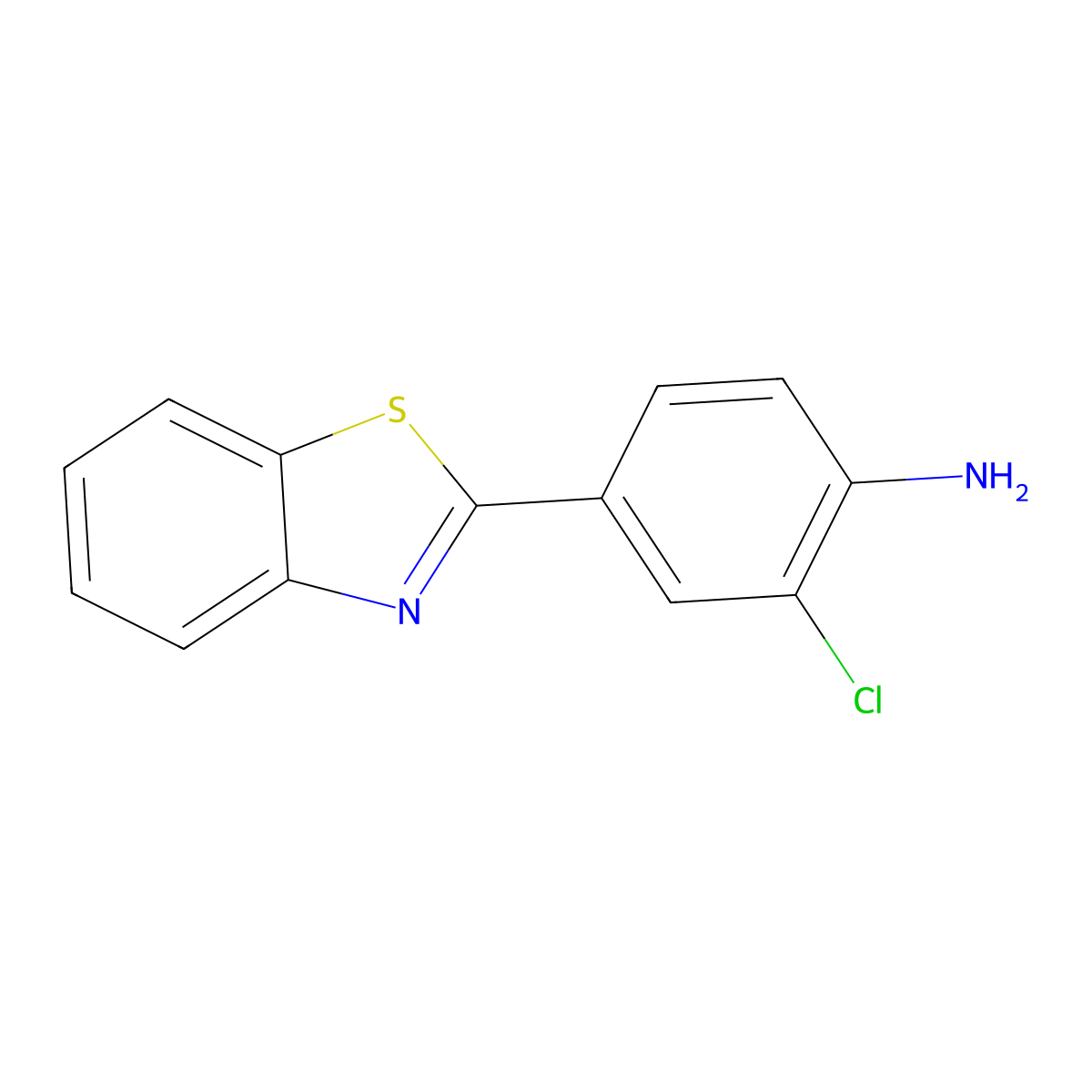 4-(2-Benzothiazolyl)-2-chloro-benzenamine molecular structure, CAS 178804-10-9