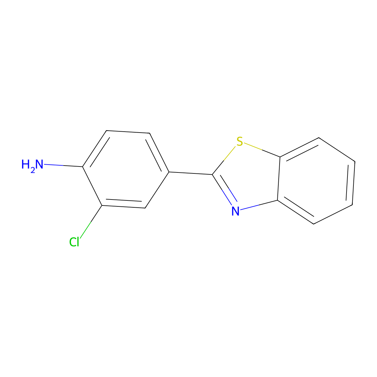 4-(2-Benzothiazolyl)-2-chloro-benzenamine molecular structure, CAS 178804-10-9