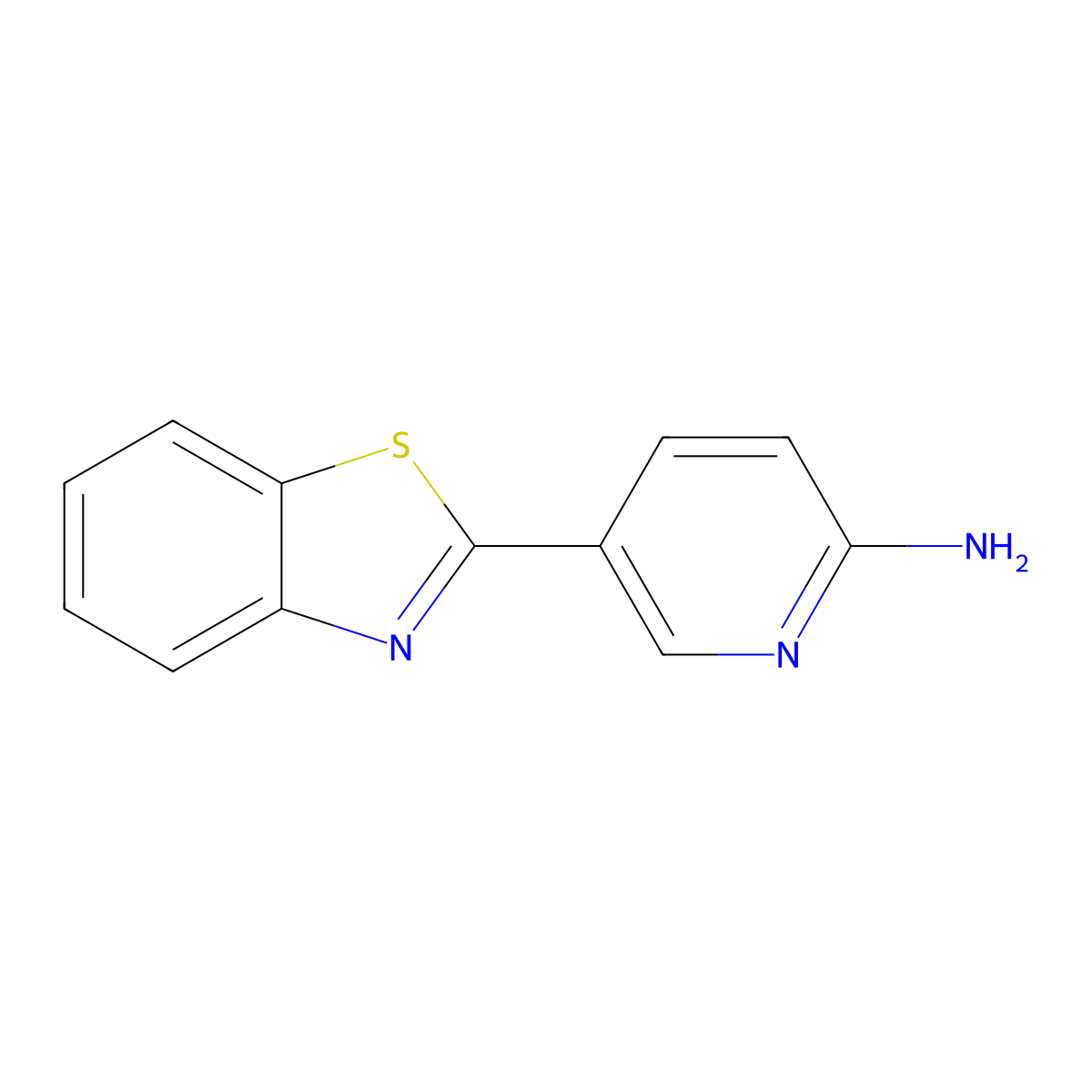 5-(1,3-Benzothiazol-2-yl)pyridin-2-amine molecular structure, CAS 178804-21-2