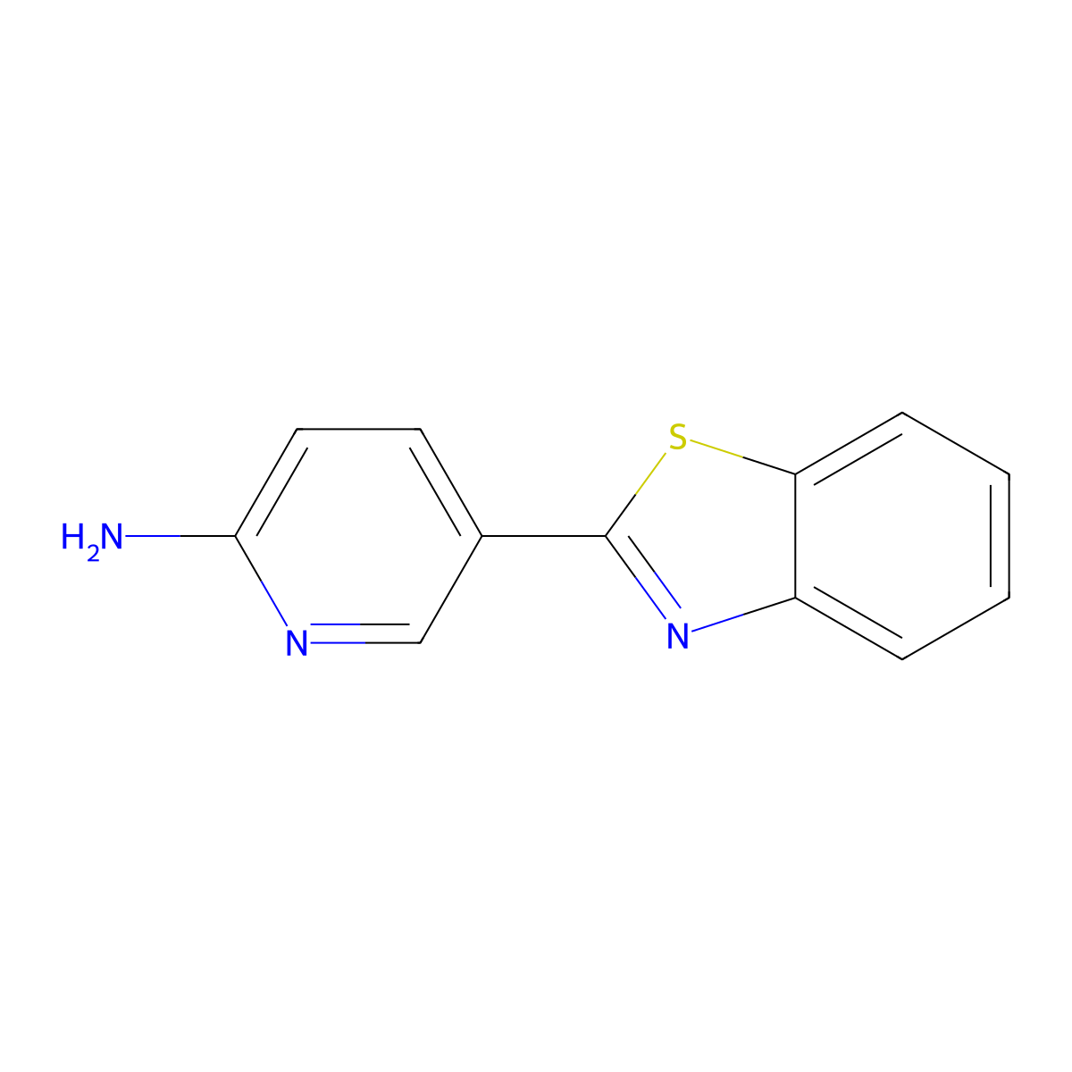 5-(1,3-Benzothiazol-2-yl)pyridin-2-amine molecular structure, CAS 178804-21-2