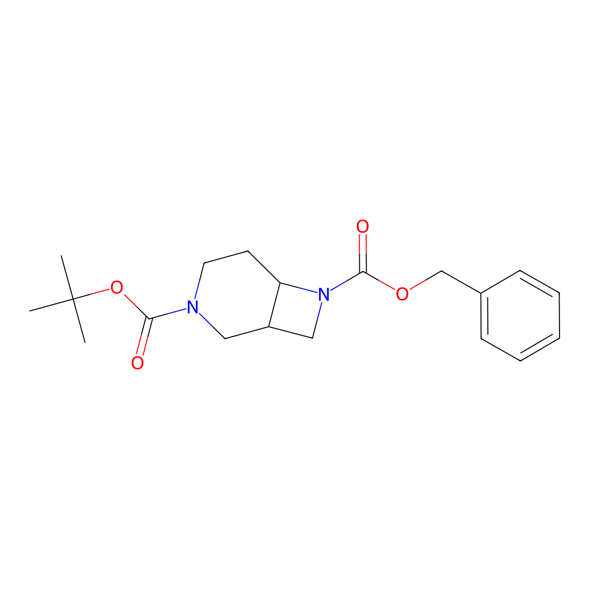 7-Benzyl 3-tert-butyl 3,7-diazabicyclo[4.2.0]octane-3,7-dicarboxylate molecular structure, CAS 1788041-44-0